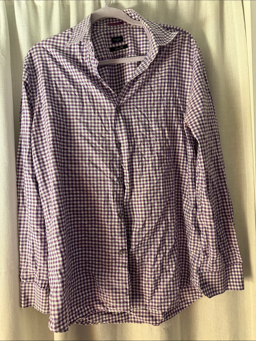Untitled Men's Purple Check Button-Down Shirt